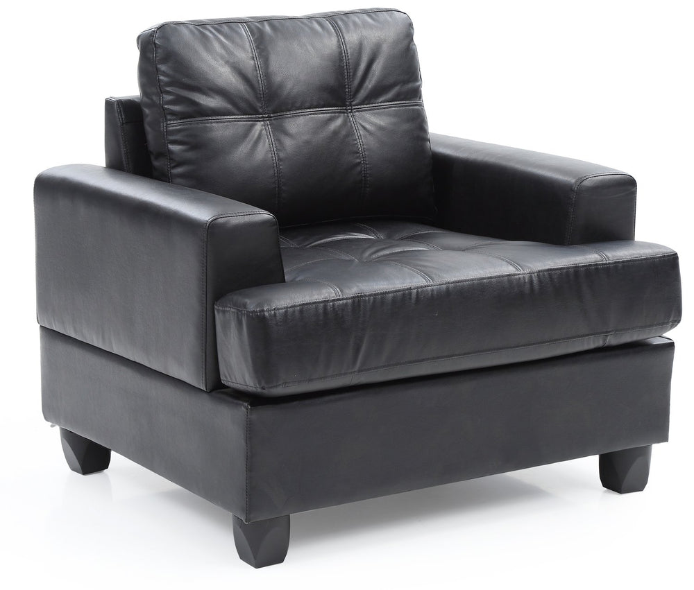English Elm Elegant Saddle Arm Accent Chair with Matte Black Finish for Reading Nooks B078108346