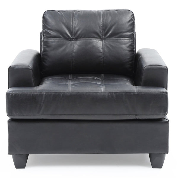 English Elm Elegant Saddle Arm Accent Chair with Matte Black Finish for Reading Nooks B078108346