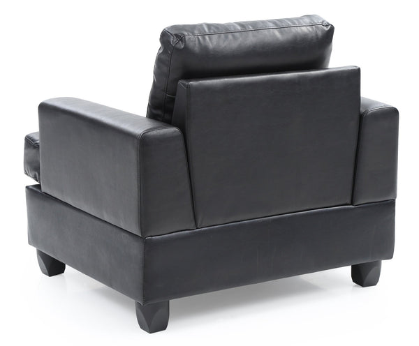 English Elm Elegant Saddle Arm Accent Chair with Matte Black Finish for Reading Nooks B078108346