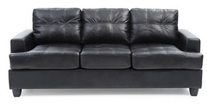 English Elm Glory Velvet Tufted Chaise Sectional Sofa with Nailhead Trim, Pocketed Coil Cushions & Wood Frame Black 40.5 L x 32.7 W x 15 H B078S00055