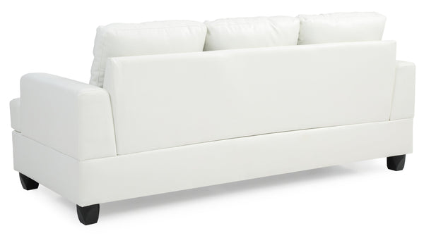 English Elm Sandridge Micro Suede Sofa with Removable Backs & Arms, Pocketed Coil Seats for Comfort and Durability White 40.5 L x 32.7 W x 15 H B078S00057