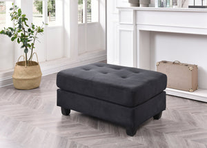 English Elm Sleek Modern Black Ottoman - Microfiber Upholstery, Durable 19"H x 38"W x 26"D, Lightweight & Easy Assembly B078108356