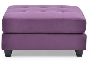 English Elm Vibrant Purple Microfiber Ottoman 19"H x 38"W x 26"D – Contemporary Compact Accent Seat, Lightweight, Assembly Required B078108357