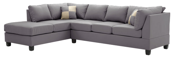 English Elm Malone Gray Sectional Sofa With Reversible Chaise, Pocketed Coil Comfort, Easy Assembly & Delivery B078S00063