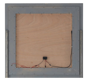 English Elm Lorana Silver Champagne Led Mirror With Textured Croc Finish – Modern Bedroom Focal Point, 41" W B078108359