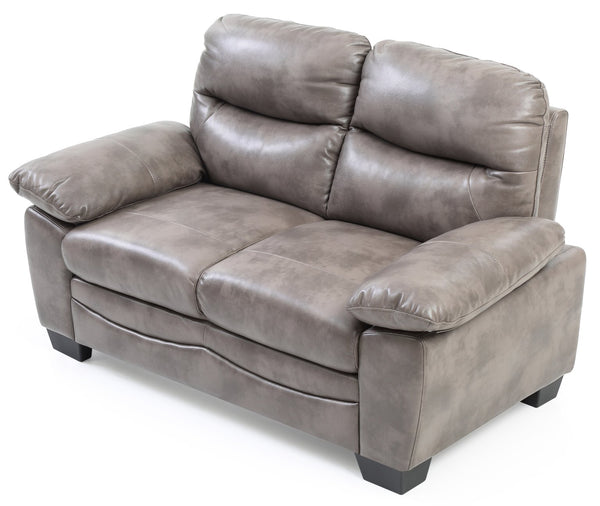 English Elm Marta Gray Loveseat G676-L — Glove-Soft PU, Pocket Coil Support, Compact 35"H x 59"W Stylish Sofa B078108383