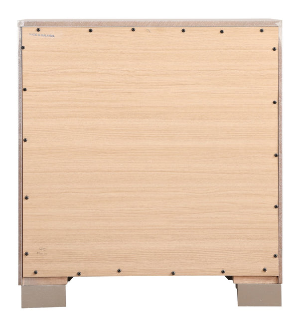 English Elm Elegant Compact Nightstand with Sleek Finish, Durable No-Assembly Design for Small Spaces and Storage Champagne 20 L x 29 W x 29 H B078118425