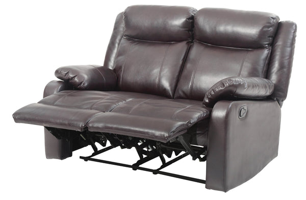 English Elm Ward G760A-RL Double Reclining Love Seat with Faux Leather, Removable Backs, Padded Arms, Cozy Comfort Dark Brown 26 L x 58 W x 30 H B078108413