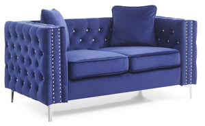 English Elm Chic Track Arm Loveseat Bold Upholstered Two Seat Contemporary Living Room Sofa B078S00006