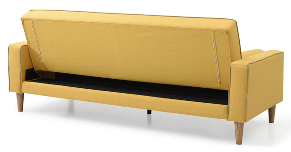English Elm Andrews G834A-S Sofa Bed Yellow - Tufted Fabric Sleeper, Removable Arms & Back for Easy Delivery, Stylish Convertible Seating B078108469