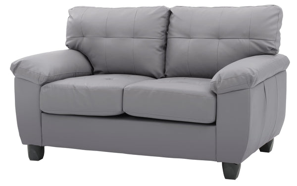 English Elm Stylish Two Seat Upholstered Loveseat with Padded Arms for Modern Living Rooms B078S00522