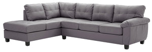 English Elm Gallant Upholstered Sectional Sofa with Reversible Chaise and Removable Backs Gray B078S00123