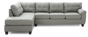 English Elm Gallant Upholstered Sectional Sofa with Reversible Chaise and Removable Backs Gray B078S00123
