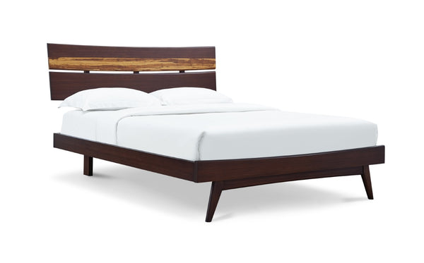 Greenington Azara Queen Platform Bed Solid Moso Bamboo Frame with Tiger Accent Headboard Sable GA0001SA