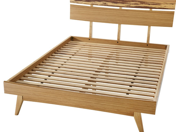 Greenington Azara Eastern King Solid Bamboo Platform Bed with Tiger Headboard Eco Slat Base Caramelized GA0002KCA