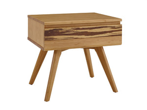 Greenington Azara Solid Bamboo Nightstand with Tiger Drawer Front for Modern Bedroom Decor Caramelized GA0003CA
