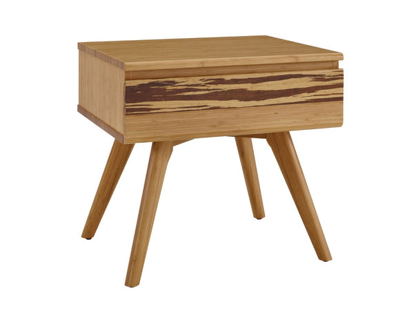 Greenington Azara Solid Bamboo Nightstand with Tiger Drawer Front for Modern Bedroom Decor Caramelized GA0003CA