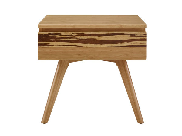 Greenington Azara Solid Bamboo Nightstand with Tiger Drawer Front for Modern Bedroom Decor Caramelized GA0003CA