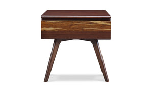 Greenington Azara Solid Moso Bamboo Nightstand with Dovetail Drawer and Tiger Accent Finish Sable GA0003SA