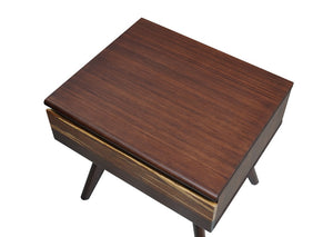 Greenington Azara Solid Moso Bamboo Nightstand with Dovetail Drawer and Tiger Accent Finish Sable GA0003SA