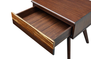 Greenington Azara Solid Moso Bamboo Nightstand with Dovetail Drawer and Tiger Accent Finish Sable GA0003SA