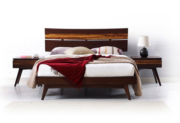 Greenington Azara Solid Moso Bamboo Nightstand with Dovetail Drawer and Tiger Accent Finish Sable GA0003SA