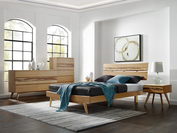 Greenington Azara Five Drawer Tall Chest Solid Moso Bamboo Modern Bedroom Storage with Dovetail Joinery Caramelized GA0004CA