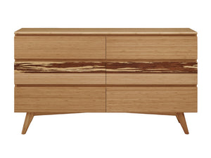 Greenington Azara Six Drawer Double Dresser Solid Moso Bamboo Eco Bedroom Storage Furniture Caramelized GA0005CA
