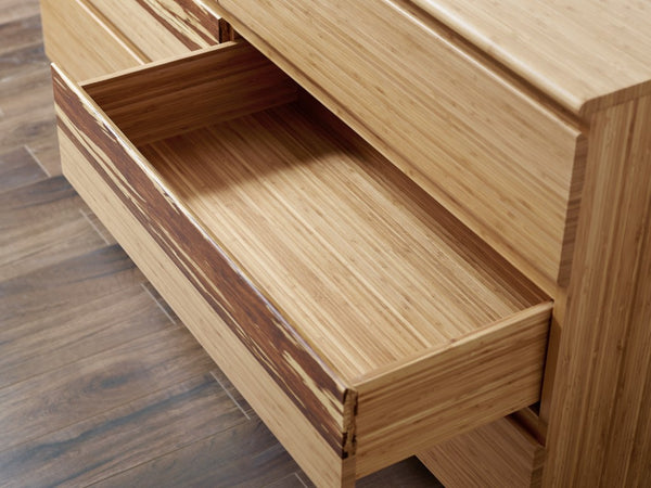 Greenington Azara Six Drawer Double Dresser Solid Moso Bamboo Eco Bedroom Storage Furniture Caramelized GA0005CA