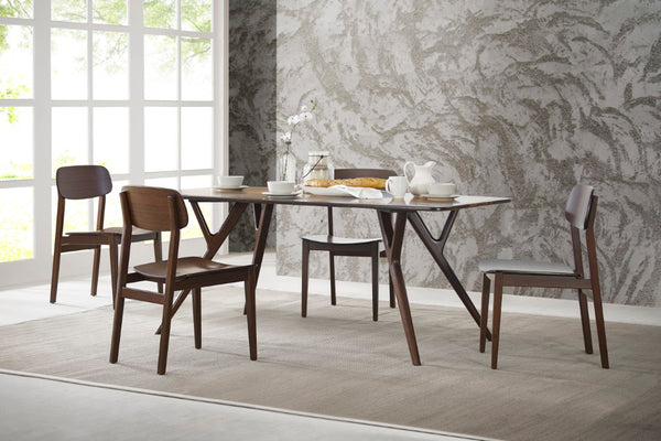 Greenington Azara Solid Moso Bamboo Dining Table with Tiger Accent Contemporary Sculptural Design Sable GA0008SA