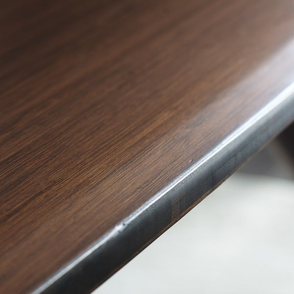 Greenington Azara Solid Moso Bamboo Dining Table with Tiger Accent Contemporary Sculptural Design Sable GA0008SA