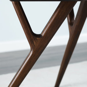 Greenington Azara Solid Moso Bamboo Dining Table with Tiger Accent Contemporary Sculptural Design Sable GA0008SA