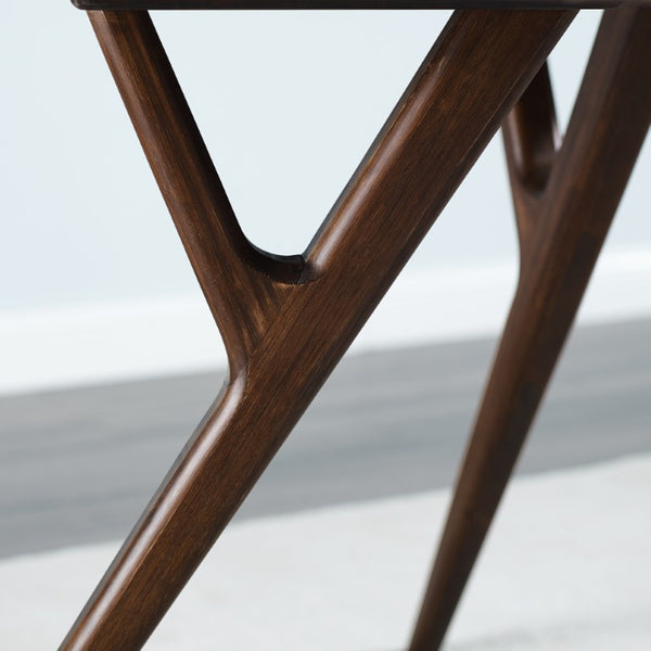 Greenington Azara Solid Moso Bamboo Dining Table with Tiger Accent Contemporary Sculptural Design Sable GA0008SA
