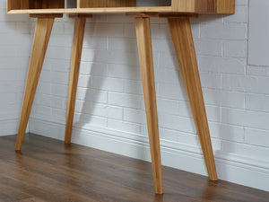 Greenington Azara Solid Moso Bamboo Console Table with Cubbies Eco Friendly Entryway Accent Caramelized GA0009CA