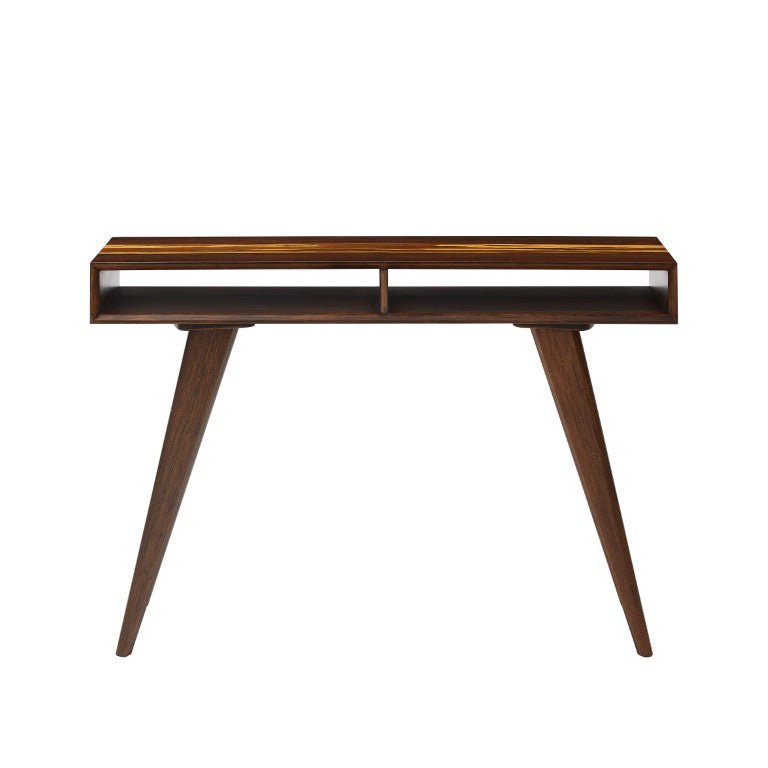 Greenington Azara Solid Bamboo Console Table Mid-century Tapered Legs Cubby Storage Entryway Sable GA0009SA