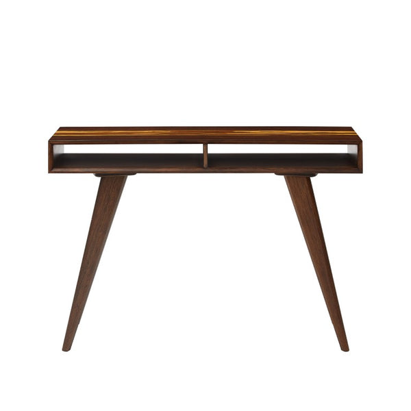 Greenington Azara Solid Bamboo Console Table Mid-century Tapered Legs Cubby Storage Entryway Sable GA0009SA