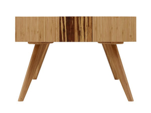 Greenington Azara Solid Moso Bamboo Coffee Table with Tiger Grain Accent and Built-in Storage Cubbies Caramelized GA0010CA