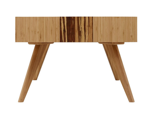 Greenington Azara Solid Moso Bamboo Coffee Table with Tiger Grain Accent and Built-in Storage Cubbies Caramelized GA0010CA