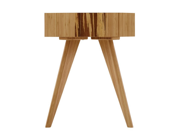 Greenington Azara Solid Moso Bamboo End Table with Cubbies Exotic Tiger Grain Living Room Accent Caramelized GA0011CA