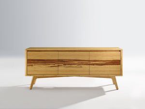 Greenington Azara Solid Bamboo Media Cabinet with Tiger Grain Accents for Modern Living Rooms Caramelized GA0012CA