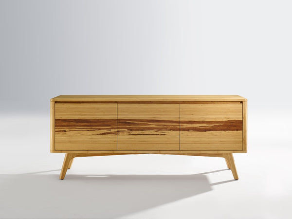 Greenington Azara Solid Bamboo Media Cabinet with Tiger Grain Accents for Modern Living Rooms Caramelized GA0012CA