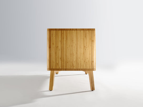 Greenington Azara Solid Bamboo Media Cabinet with Tiger Grain Accents for Modern Living Rooms Caramelized GA0012CA
