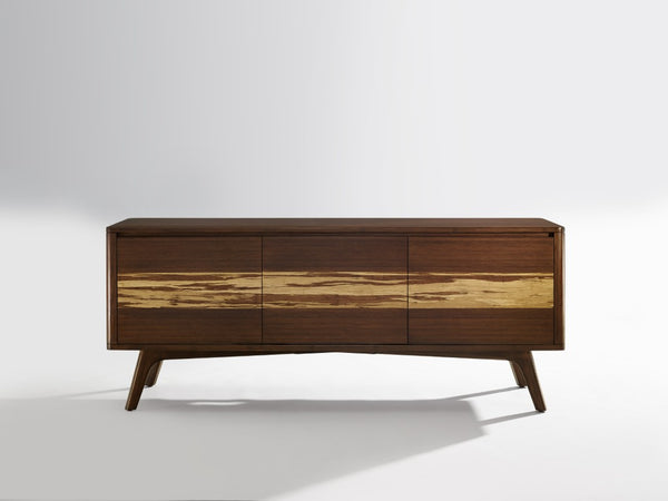 Greenington Azara Solid Moso Bamboo Media Cabinet with Tiger Accents for Modern Living Rooms Sable GA0012SA