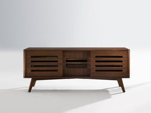 Greenington Azara Solid Moso Bamboo Media Cabinet with Tiger Accents for Modern Living Rooms Sable GA0012SA