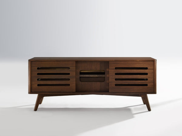 Greenington Azara Solid Moso Bamboo Media Cabinet with Tiger Accents for Modern Living Rooms Sable GA0012SA