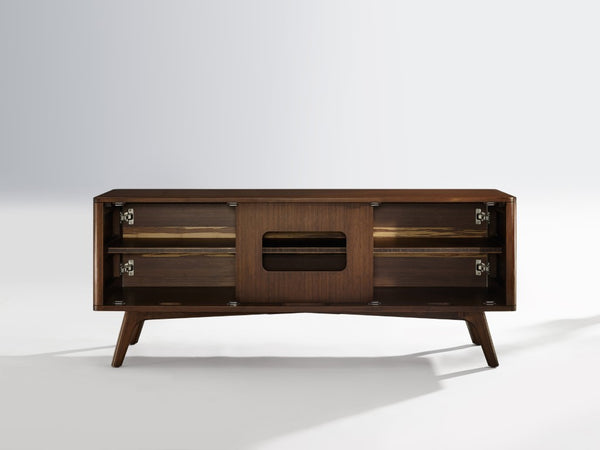 Greenington Azara Solid Moso Bamboo Media Cabinet with Tiger Accents for Modern Living Rooms Sable GA0012SA