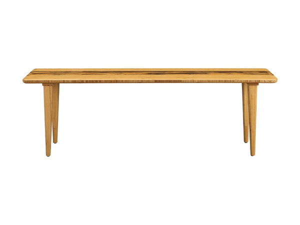 Greenington Azara Solid Moso Bamboo Bench with Tiger Stripe Accent for Entryway or Bedroom Caramelized GA0013CA