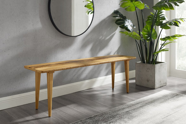 Greenington Azara Solid Moso Bamboo Bench with Tiger Stripe Accent for Entryway or Bedroom Caramelized GA0013CA