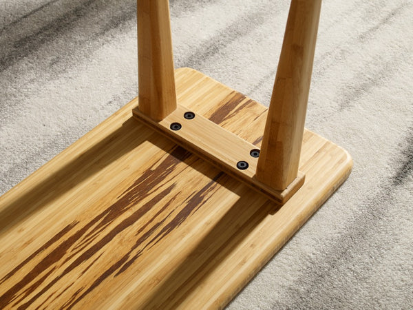 Greenington Azara Solid Moso Bamboo Bench with Tiger Stripe Accent for Entryway or Bedroom Caramelized GA0013CA