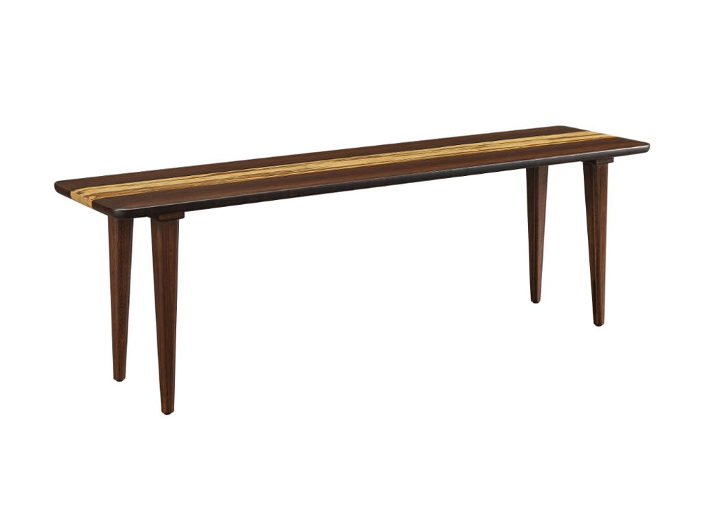 Greenington Azara Solid Moso Bamboo Bench Minimalist Entryway Seating with Tiger Inlay Detail Sable GA0013SA